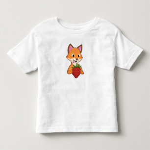 Fox with Strawberry Toddler T-Shirt
