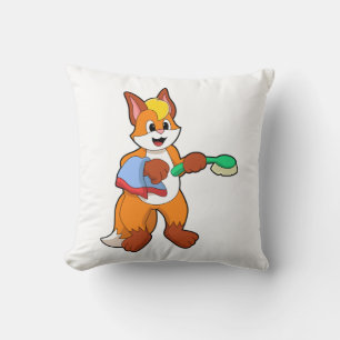 Fox with Towel & Brush Cushion