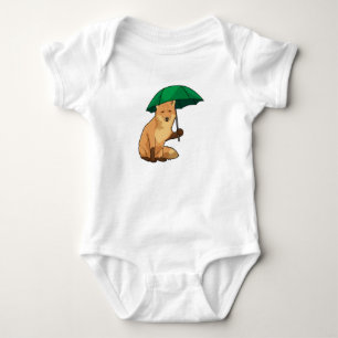Fox with Umbrella Baby Bodysuit