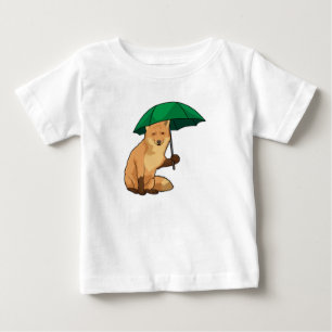Fox with Umbrella Baby T-Shirt