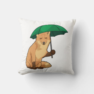 Fox with Umbrella Cushion