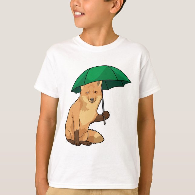 Fox with Umbrella T-Shirt (Front)