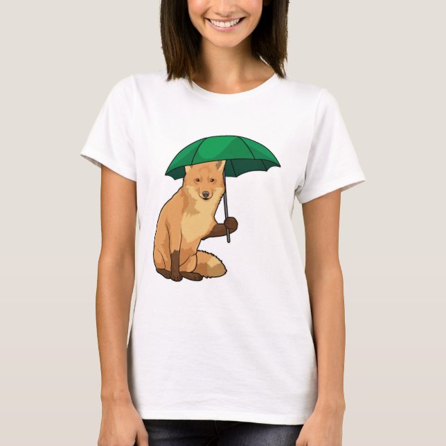 Fox with Umbrella T-Shirt (Front)