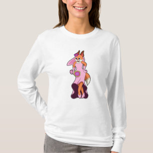 Fox with Wedding dress & Bunch of Flower T-Shirt