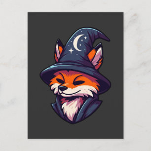 Fox Wizard - Magic Fantasy Postcard