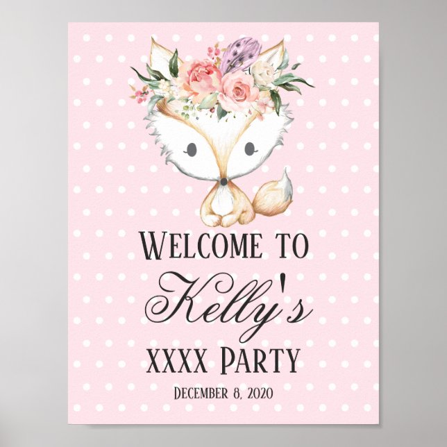 fox woodland, cute poster (Front)