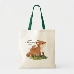 Fox • Woodland Forest Rustic Animal Illustration Tote Bag