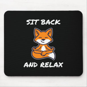 Fox Yoga Sit Back And Relax Mouse Mat