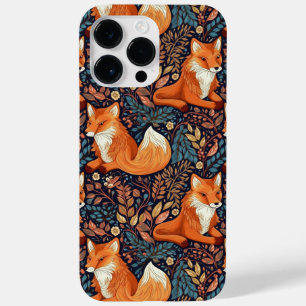Foxes and Leafs Pattern Case-Mate iPhone 14 Pro Max Case