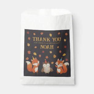 Foxes and Owl Woodland Fall Kids Birthday Party Favour Bags