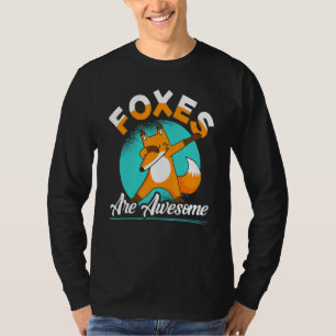 Foxes Are Awesome Dabbing Fox Vixen Animal T-Shirt