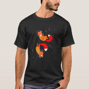 Foxes Astronaut Cute Foxes Space Art T-Shirt