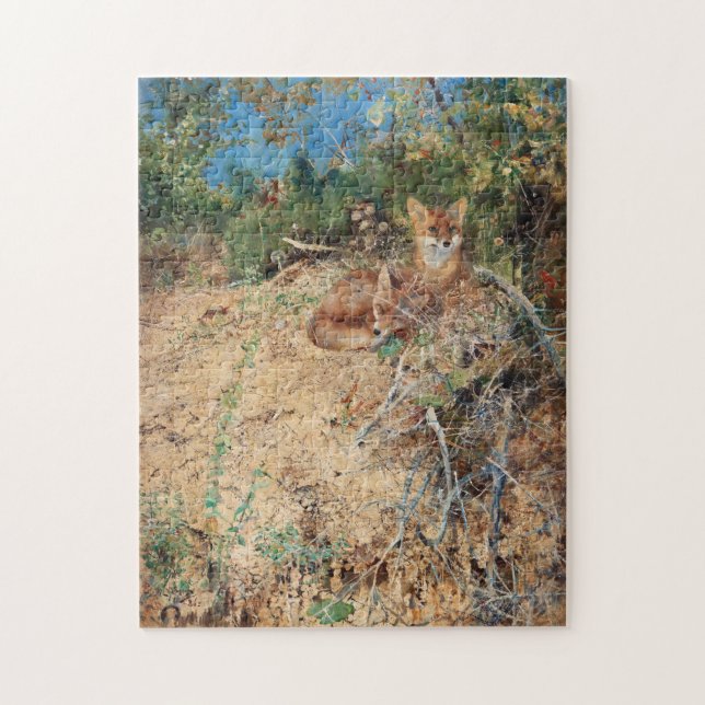 Foxes, Bruno Liljefors Jigsaw Puzzle (Vertical)