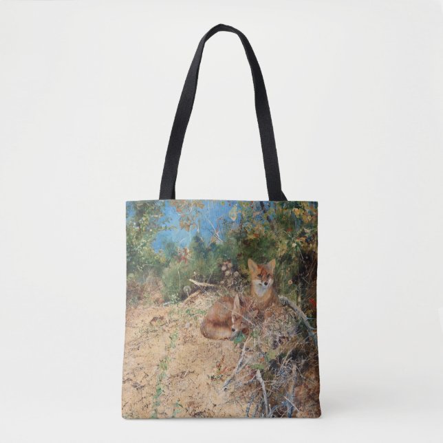 Foxes, Bruno Liljefors Tote Bag (Front)