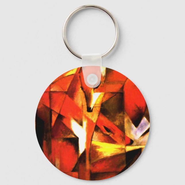 Foxes by Franz Marc Fine Art Key Ring (Front)