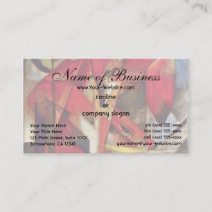 Foxes by Franz Marc, Füchse, Vintage Expressionism Business Card