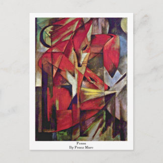 Foxes By Franz Marc Postcard