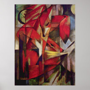 Foxes by Franz Marc Poster