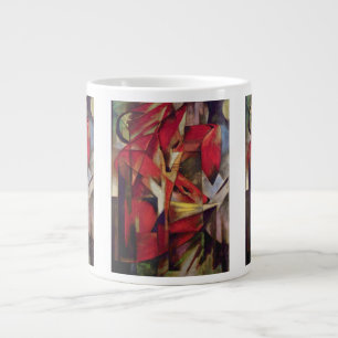 Foxes by Franz Marc, Vintage Abstract Cubism Art Large Coffee Mug