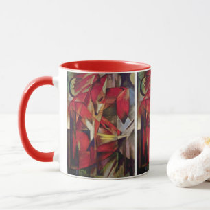 Foxes by Franz Marc, Vintage Abstract Cubism Art Mug