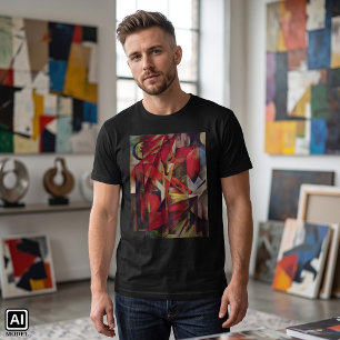 Foxes by Franz Marc, Vintage Abstract Cubism Art T-Shirt