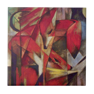 Foxes by Franz Marc, Vintage Abstract Cubism Art Tile