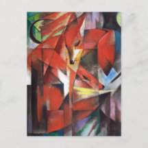 Foxes by Franz Marc, Vintage Wildlife Nature Art