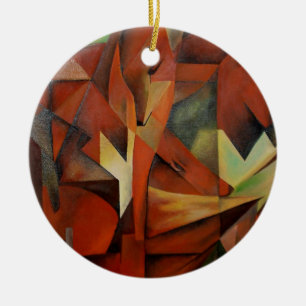 Foxes Ceramic Tree Decoration