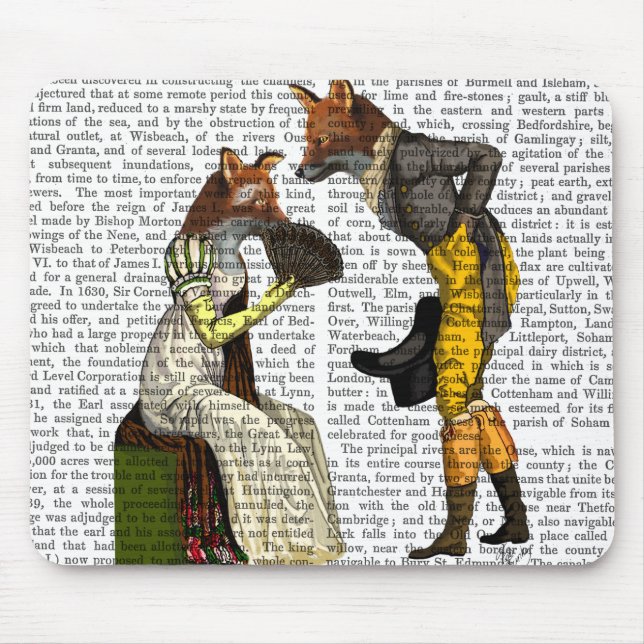 Foxes Courting Mouse Mat (Front)