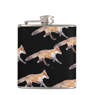 Foxes Galore hip flask