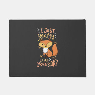 Foxes - I Just Really Like Foxes Ok Doormat