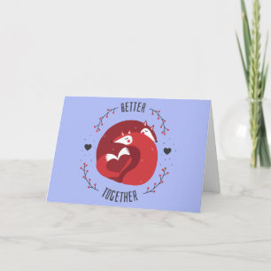 Foxes in Love Holiday Card