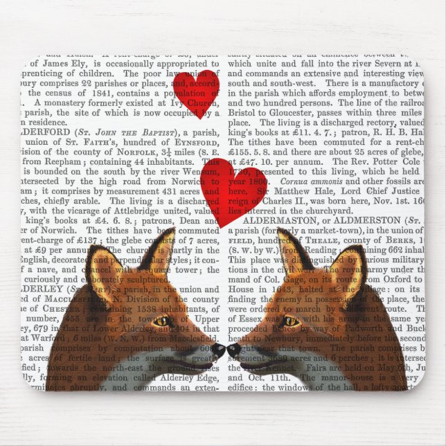 Foxes in Love Mouse Mat (Front)