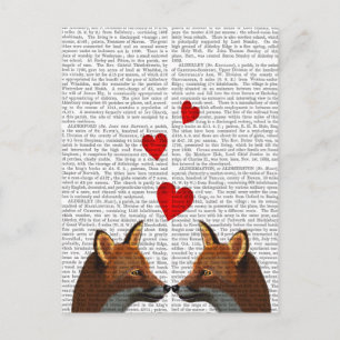 Foxes in Love Postcard