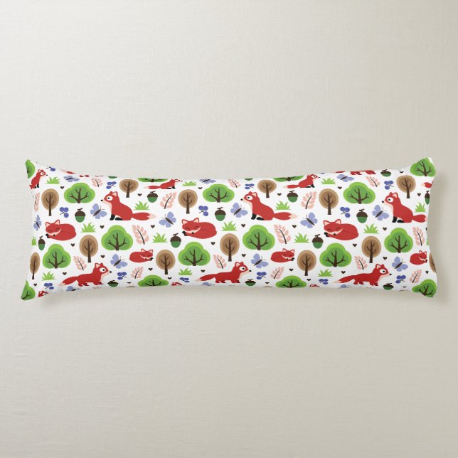 Foxes in the Oak Forest Body Cushion (Front)