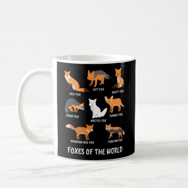 Foxes Of The World Fox Coffee Mug (Left)
