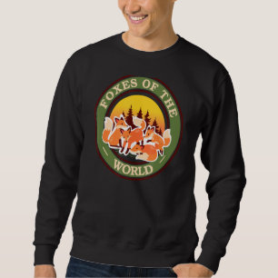Foxes Of The World Women Mens Animal Fox Sweatshirt