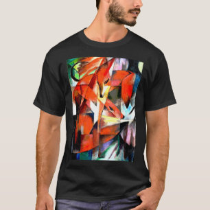Foxes painting by Franz Marc in digital colouring T-Shirt