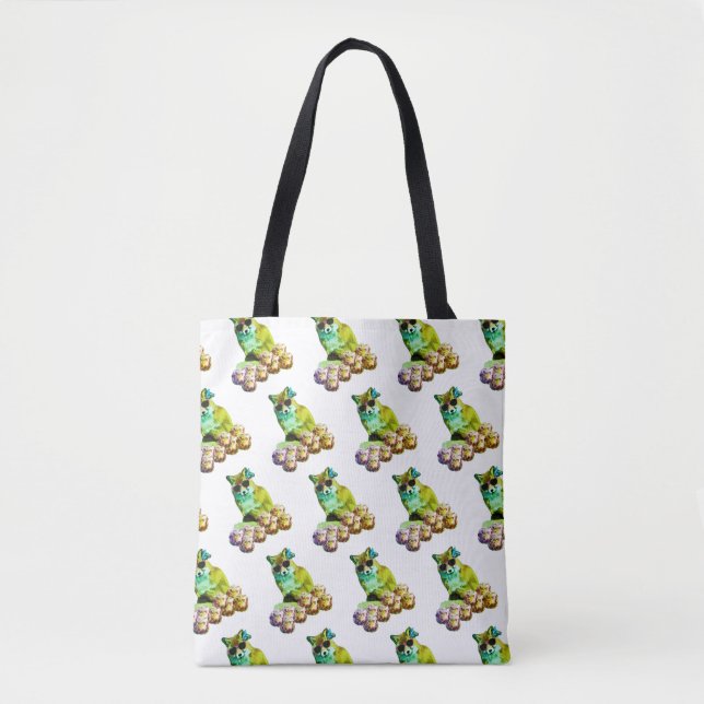 Foxes pattern All-Over-Print Tote Bag (Front)