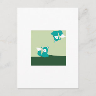 Foxes Postcard