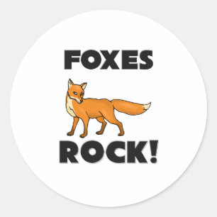 Foxes Rock Classic Round Sticker