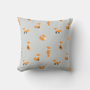Foxes seamless pattern cushion