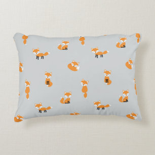 Foxes seamless pattern decorative cushion