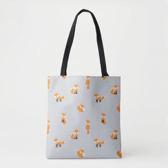Foxes seamless pattern tote bag (Front)