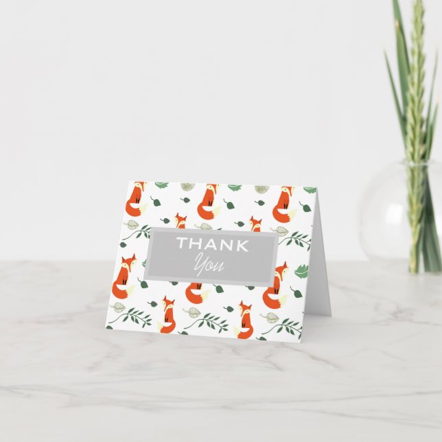 Foxes Thank You Card (Front)