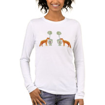 Foxes & Topiaries long sleeve shirt