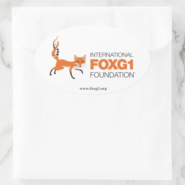 FOXG1 oval stickers (Bag)