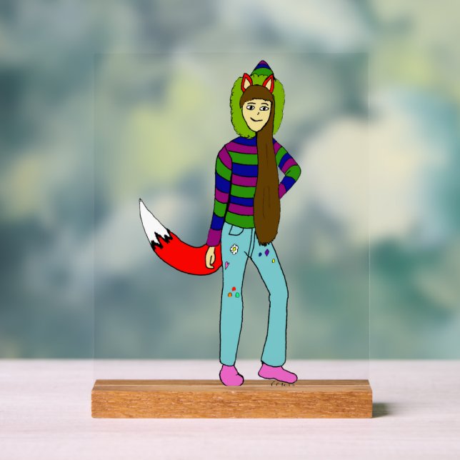 foxgirl acrylic sign (Neutral)