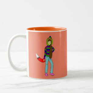 foxgirl  Two-Tone coffee mug