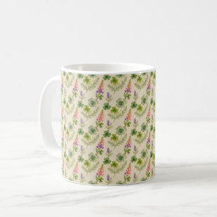 Foxglove and Shamrocks St. Patrick's Day Coffee Mug